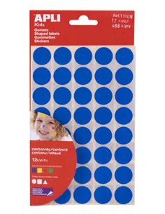 Sachet de 468 autocollants Apli à formes géométriques - Adhésif permanent - Sans solvant - Idéal pour les écoles maternelles - P