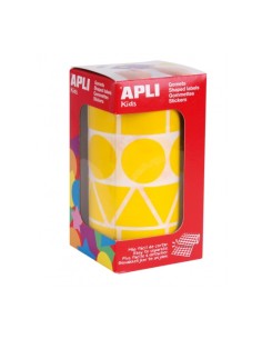 Rouleau d'autocollants Apli de formes variées - Adhésif permanent - 1 357 autocollants - Stimule la motricité et la créativité -