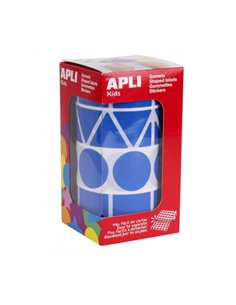 Rouleau d'autocollants Apli de formes variées - Adhésif permanent - 1 357 autocollants - Idéal pour les garderies - Développe la