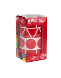 Rouleau d'autocollants Apli de formes variées - Adhésif permanent - 1 357 autocollants - Idéal pour les garderies - Favorise la 