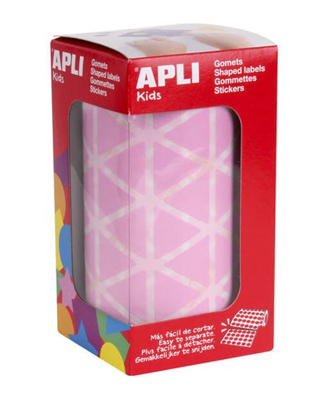 Pack de 2 832 autocollants triangulaires Apli 20 x 20 x 20 mm - Adhésif permanent - Idéal pour activités créatives et développem