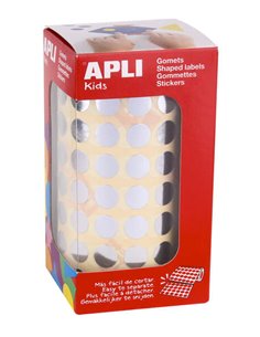 Autocollants ronds métallisés argentés Apli - Ø 10,5 mm - 5 192 unités par rouleau - Développe les compétences et les aptitudes 