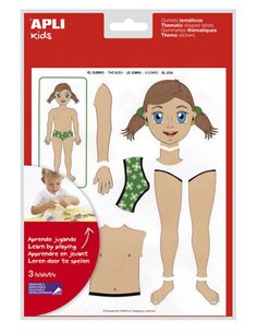 Autocollants sur le thème du corps - 156 autocollants - Développés avec des éducateurs - Aide à identifier les parties du corps 