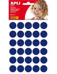 Sachet de 180 autocollants ronds Apli Ø 20 mm - Adhésif permanent - Développement des compétences et de la créativité - Idéal po