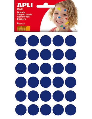 Sachet de 180 autocollants ronds Apli Ø 20 mm - Adhésif permanent - Développement des compétences et de la créativité - Idéal po