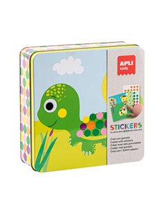 Jeux d'autocollants animaux Apli Kids - 16 feuilles à remplir d'autocollants - 8 feuilles d'autocollants amovibles - Haute valeu