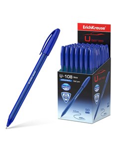 Stylo à bille classique Erichkrause U-108 - 1,0 mm - Course 0,3 mm - Capuchon ventilé - Corps translucide et teinté - Technologi