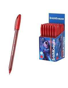 Stylo à bille classique Erichkrause U-108 - Stylo à bille 1,0 mm - Course 0,3 mm - Capuchon ventilé - Corps translucide et teint