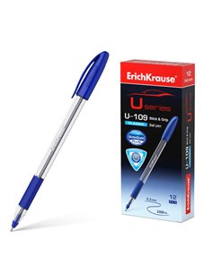 Stylo à bille Erichkrause U-109 Classic Stick&Grip 1.0 - Technologie Ultra Glide - Bleu
