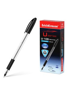 Stylo à bille Erichkrause U-109 Classic Stick&Grip 1.0 - Technologie Ultra Glide - Noir