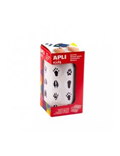 Rouleau d'autocollants Apli Forest Animal Tracks - Adhésif permanent - 900 autocollants - Stimule la motricité fine - Idéal pour