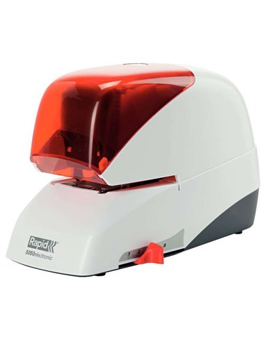 Agrafeuse électrique Rapid Supreme R5050E - 50 feuilles - Chargement par cartouche - Durable - Argent/Orange