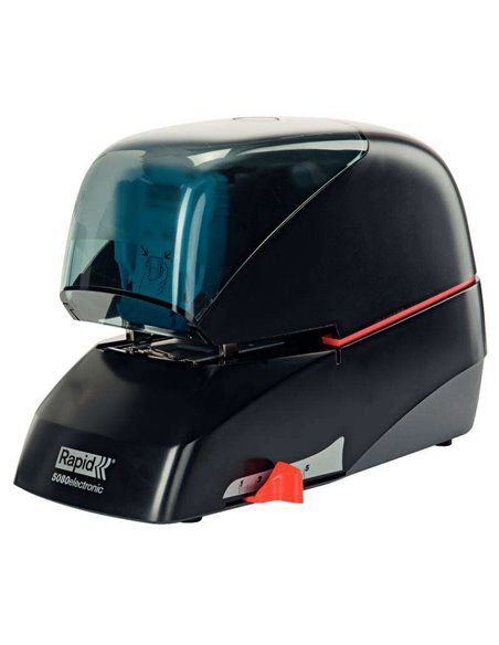 Agrafeuse électrique Rapid Supreme R5080E, 80 feuilles, chargement par cartouche, durable, noire