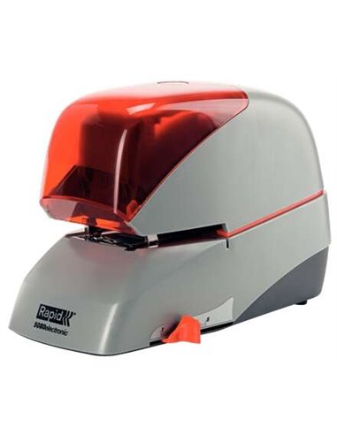 Agrafeuse électrique de bureau Rapid Supreme 5080e + cartouche de 5 000 agrafes - Agrafe jusqu'à 80 feuilles - Profondeur d'agra