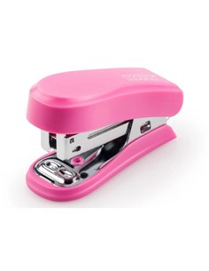 Agrafeuse compacte Novus Mini - Jusqu'à 12 feuilles - Agrafes fermées et ouvertes - Comprend 320 agrafes - Rose