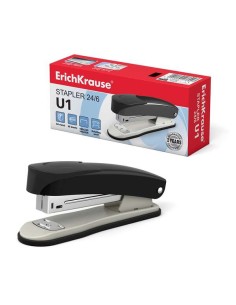 Agrafeuse métallique Erichkrause U1 - Jusqu'à 30 feuilles - Capacité 100 agrafes 24/6 ou 140 agrafes 26/6 - Agrafage permanent e