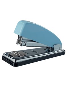 Agrafeuse métallique Petrus 226 Retro Edition - Jusqu'à 30 feuilles - Agrafes fermées, ouvertes et clouées - Bleu fondant