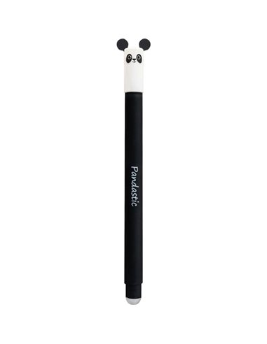 Stylo gel effaçable Eberhard Faber Animal Erase It!, bleu, trait 0,7 mm, toucher doux, motif panda