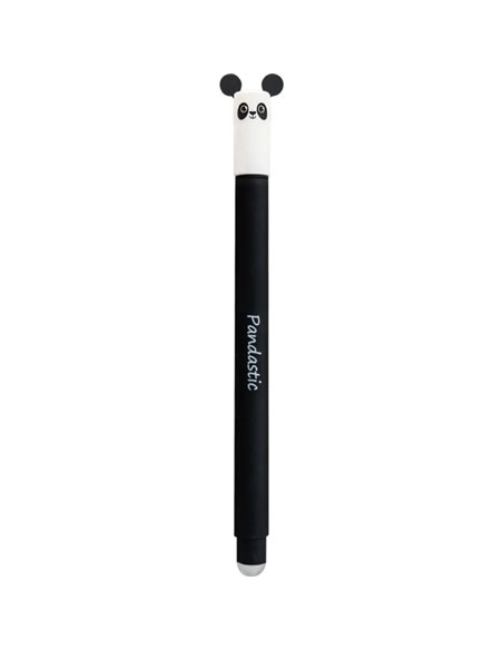 Stylo gel effaçable Eberhard Faber Animal Erase It!, bleu, trait 0,7 mm, toucher doux, motif panda