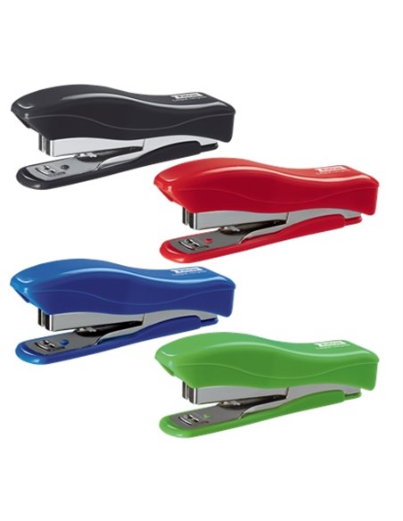 Agrafeuse recyclée Petrus 200 Liliput + 1 boîte de 1 000 agrafes 23/6 - Jusqu'à 12 feuilles - Agrafes 23/6 - Fabriquées avec 85 