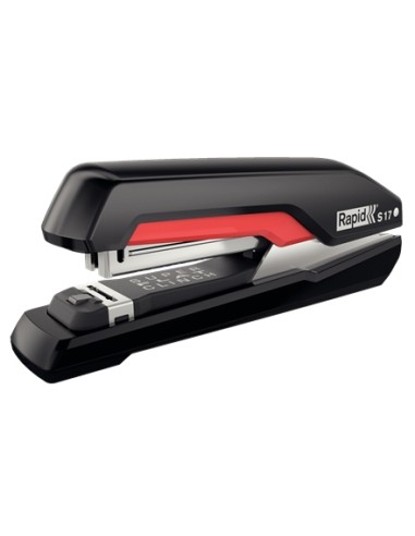 Agrafeuse de bureau Rapid S17 - Jusqu'à 30 feuilles - Pour agrafes 24/6 et 26/6 - Noir/Rouge
