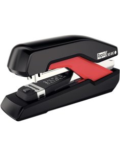 Agrafeuse de bureau compacte Rapid Supreme Omnipress SO30c - Jusqu'à 30 feuilles - Agrafage sans effort - Noir/Rouge