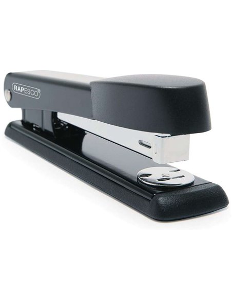 Agrafeuse de bureau en métal Rapesco Marlin - Jusqu'à 25 feuilles - Agrafes 26/6, 24/6 - Agrafage fermé et ouvert