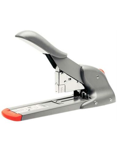 Agrafeuse robuste Rapid Fashion HD110 - Jusqu'à 110 feuilles - Agrafage fermé - Pour agrafes 23/8-15, 9/8-14 - Gris/Orange