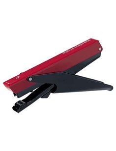 Agrafeuse-pince Mini Majorette Petrus 205 + 1 boîte de 600 agrafes - Jusqu'à 10 feuilles - Agrafage fermé - Couleurs assorties