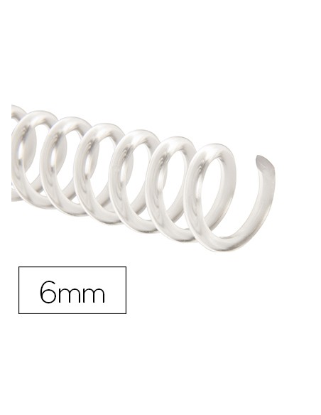 Spirale q-connect plastique transparent relieur pas 32 5:1 20f calibre 1.8mm diamètre 6mm boîte 100 unités