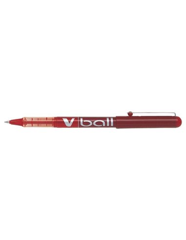 Stylo roller Pilot V Ball 05 - Pointe ronde 0,5 mm - Course 0,3 mm - Rouge
