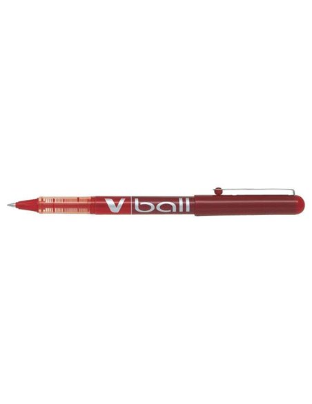 Stylo roller Pilot V Ball 05 - Pointe ronde 0,5 mm - Course 0,3 mm - Rouge