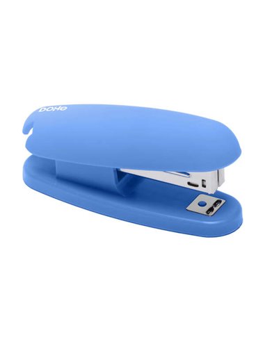 Agrafeuse de bureau Dohe Soft Touch - Agrafe jusqu'à 20 feuilles - Chargement par le haut - Bleue