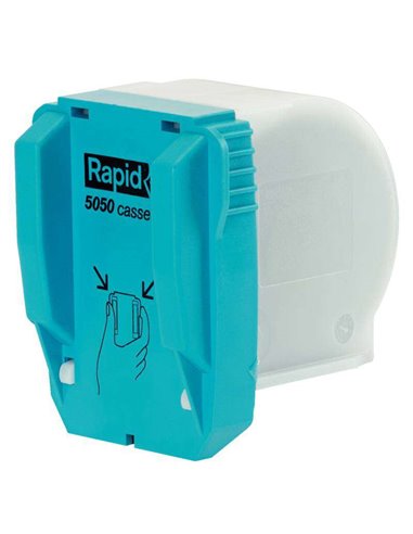 Cartouche d'agrafes Rapid R5050 - Agrafe jusqu'à 50 feuilles de papier - Chargement facile - Breveté - Remplacement de pièce - N