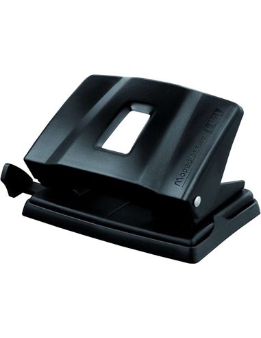 Perforatrice de bureau en métal Maped Essentials - 2 trous - Bande multiformat - Jusqu'à 25 feuilles à la fois - Noir