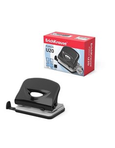 Perforatrice Erichkrause U20 - Perfore jusqu'à 20 feuilles - Corps et mécanisme en acier - Garantie 2 ans - Couleurs assorties