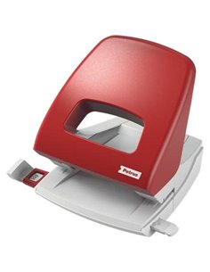 Perforatrice Petrus 85 - Jusqu'à 25 feuilles - Marques de format - Vidage facile - Perforations 5,5 mm - Rouge