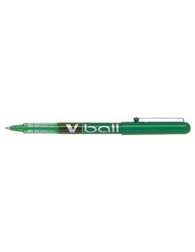 Stylo roller Pilot V Ball 05 - Pointe ronde 0,5 mm - Course 0,3 mm - Vert