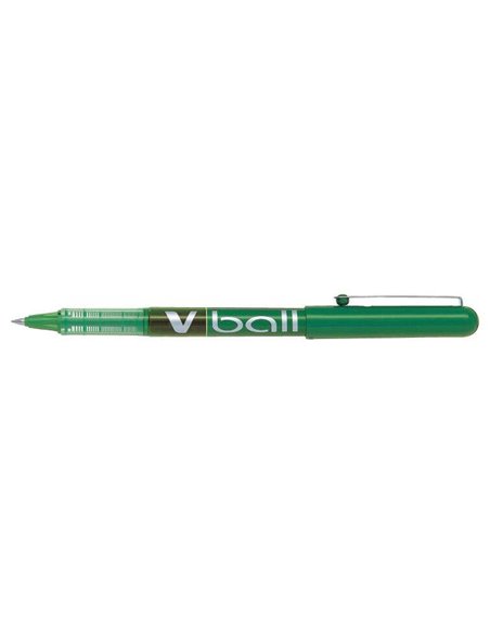 Stylo roller Pilot V Ball 05 - Pointe ronde 0,5 mm - Course 0,3 mm - Vert