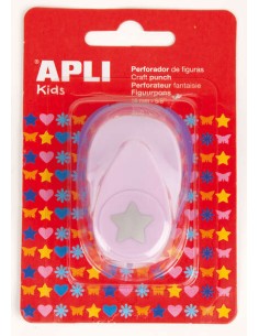 Perforatrice Apli Star - Forme 16 mm - Haute qualité pour papier, carton et papier cartonné - Récipient pour chutes de papier - 