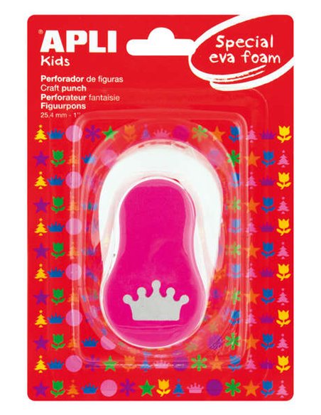 Perforatrice Apli Couronne pour papier et mousse – Figurine 25,4 mm – Perforatrice haute qualité pour papier, carton, papier car