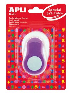 Perforatrice Apli Circle pour papier et mousse – Taille de la forme : 25,4 mm – Perfore le papier, le carton, le papier cartonné