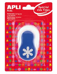 Perforatrice flocon de neige Apli – Forme 25,4 mm – Perfore papier, carton, papier cartonné et mousse jusqu'à 2 mm – Récipient à