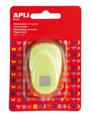 Perforatrice carrée Apli - Forme 16 mm - Haute qualité pour papier, carton et papier cartonné - Rangement du papier - Double usa
