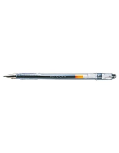 Stylo gel Pilot G1 - Rechargeable - Bille 0,5 mm - Trait 0,3 mm - Corps transparent - Noir