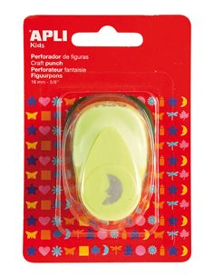 Perforatrice en forme de lune Apli – 16 mm – Haute qualité pour papier, carton et papier cartonné – Récipient pour chutes de pap