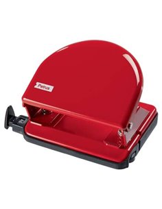 Perforatrice métallique classique Petrus 52 - Jusqu'à 20 feuilles - Marques de format - Vidage facile - Perforations 5,5 mm - Ro