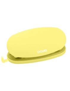 Perceuse de bureau Dohe Soft Touch - Perce jusqu'à 16 feuilles - Design ergonomique - Jaune pastel