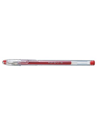 Stylo gel Pilot G1 - Rechargeable - Bille 0,5 mm - Trait 0,3 mm - Corps transparent - Rouge