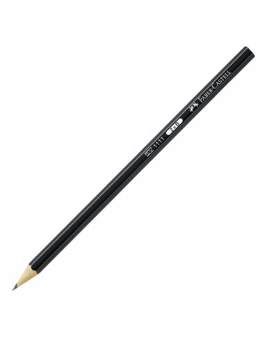 Crayon graphite Faber-Castell Castell 1111 2B - Mine incassable - Corps noir